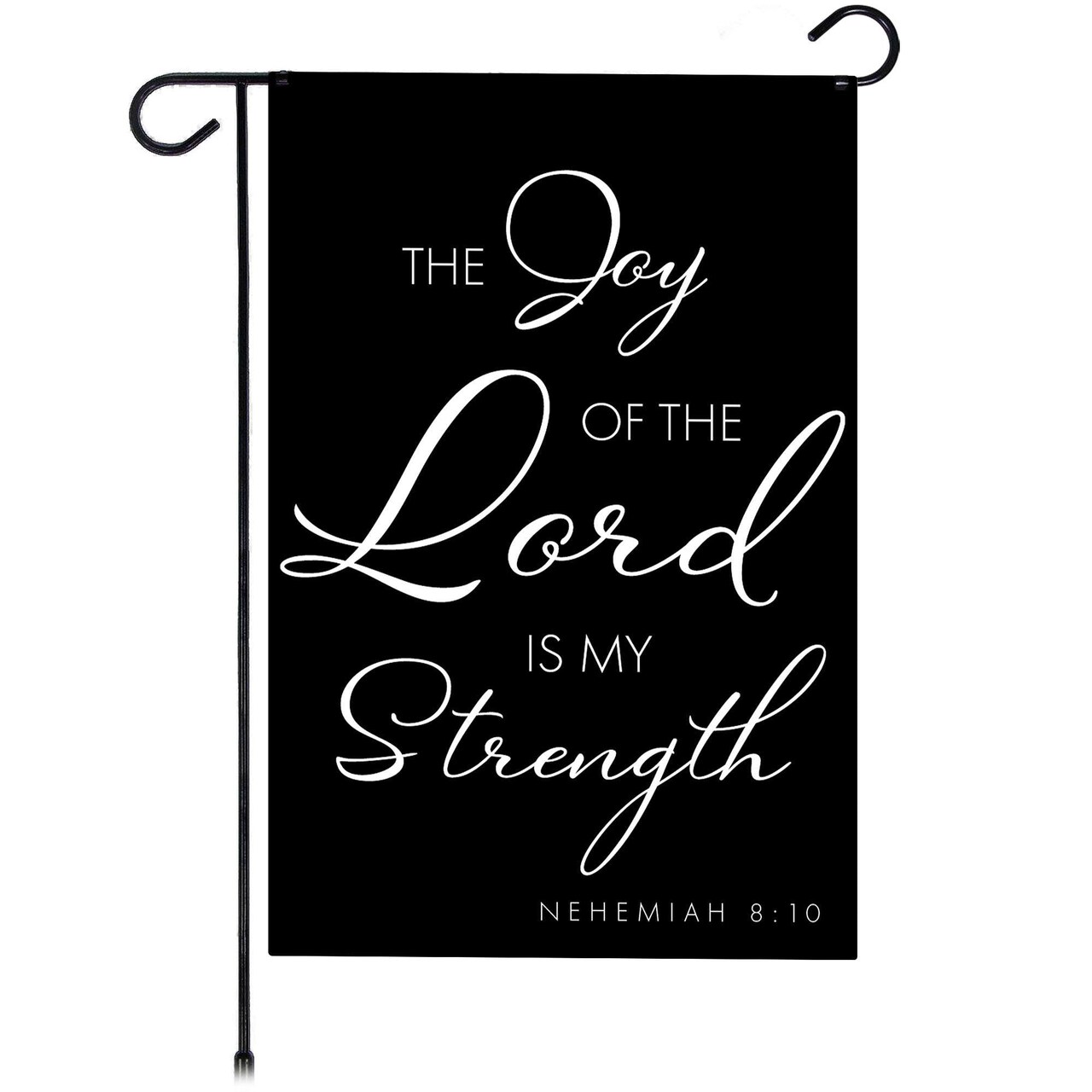 G128 Joy of the Lord Scripture Garden Flag 12x18 In Double Sided Bible Verses Yard Garden Lawn Decoration